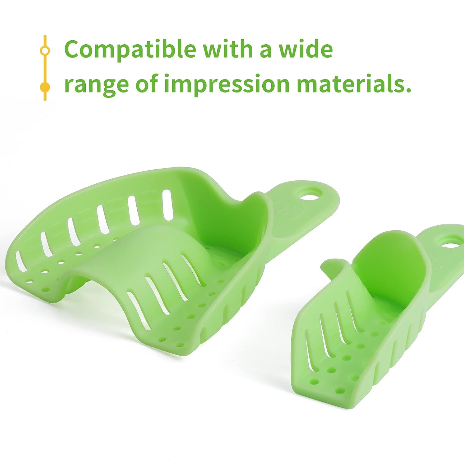 10 PCS Dental Impression Trays Disposable Plastic Small Medium Large Autoclavab