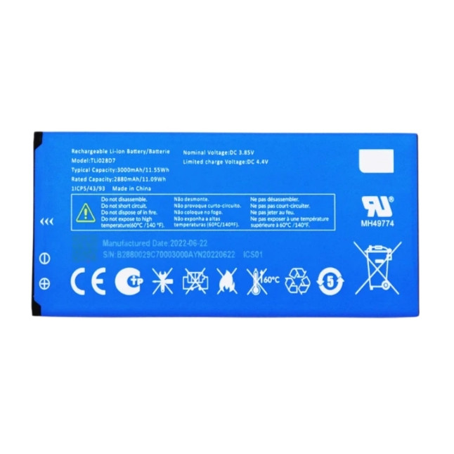 3.85V 3000mAh Battery TLi028D7 for Alcatel One Touch