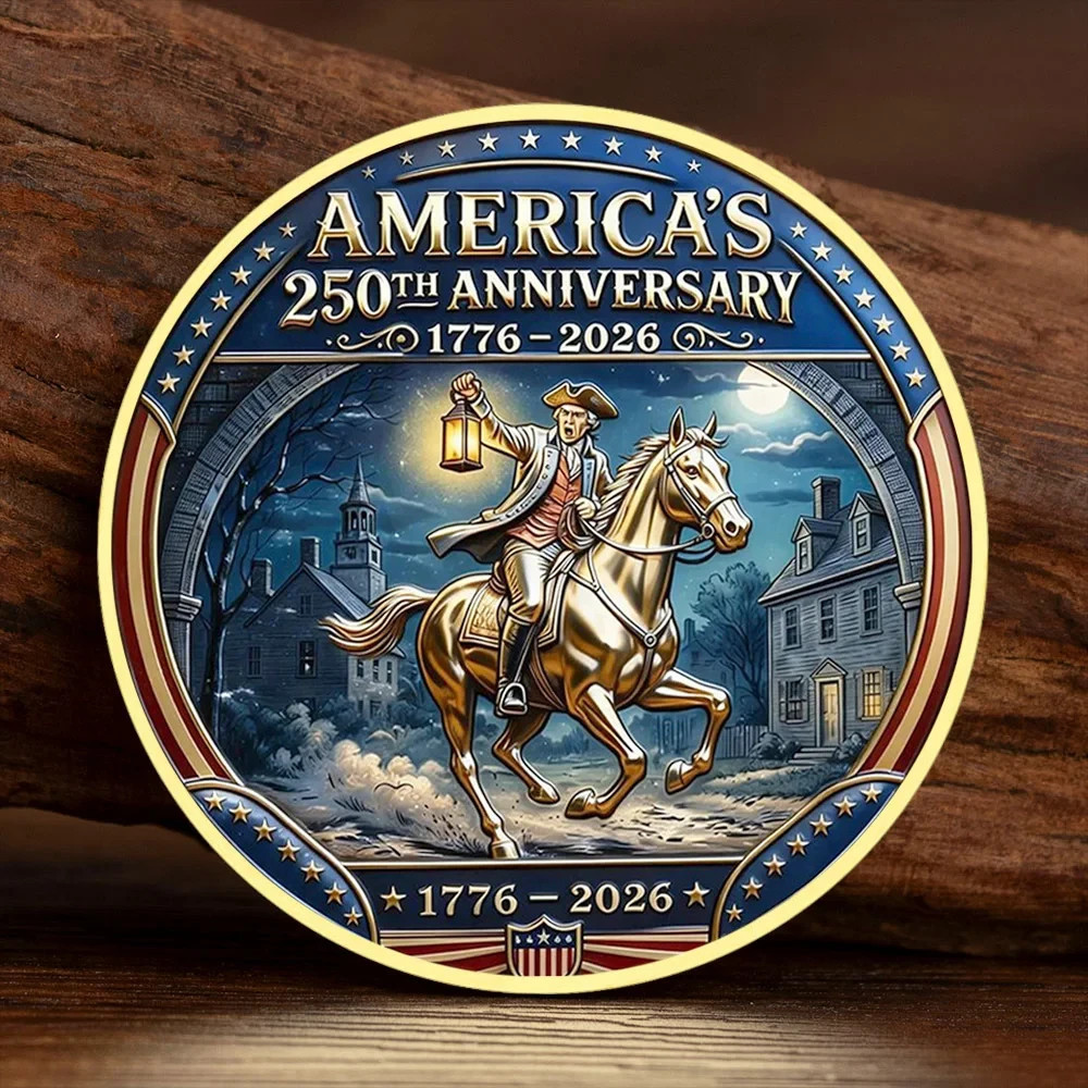 USA 250th Anniversary Coin 1776-2026 Liberty Eagle Patriotic Collectible Gift