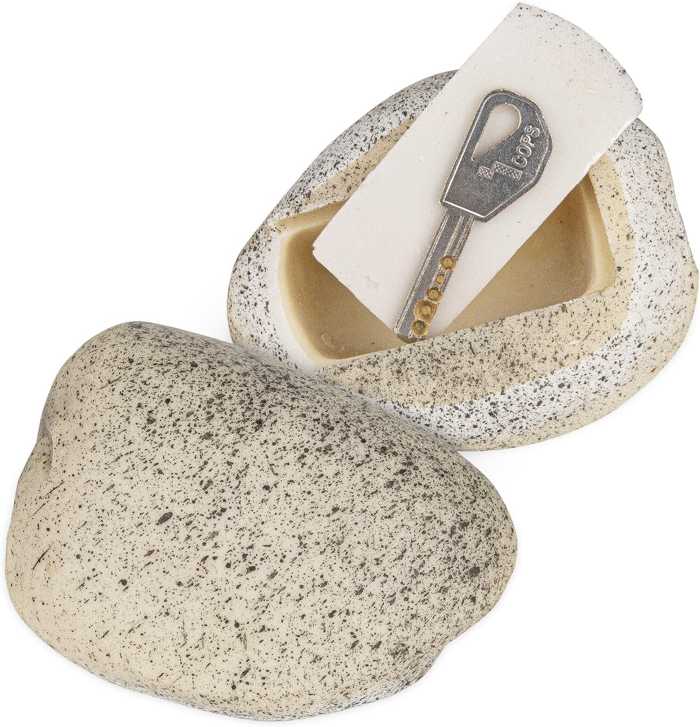 Fake Rock Key Hider Safe for Outdoor Garden or Yard, Large Size Fake Stone