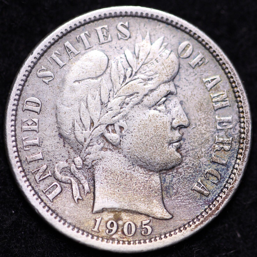 1905-S Barber Dime CHOICE AU FREE SHIPPING E576 AEB