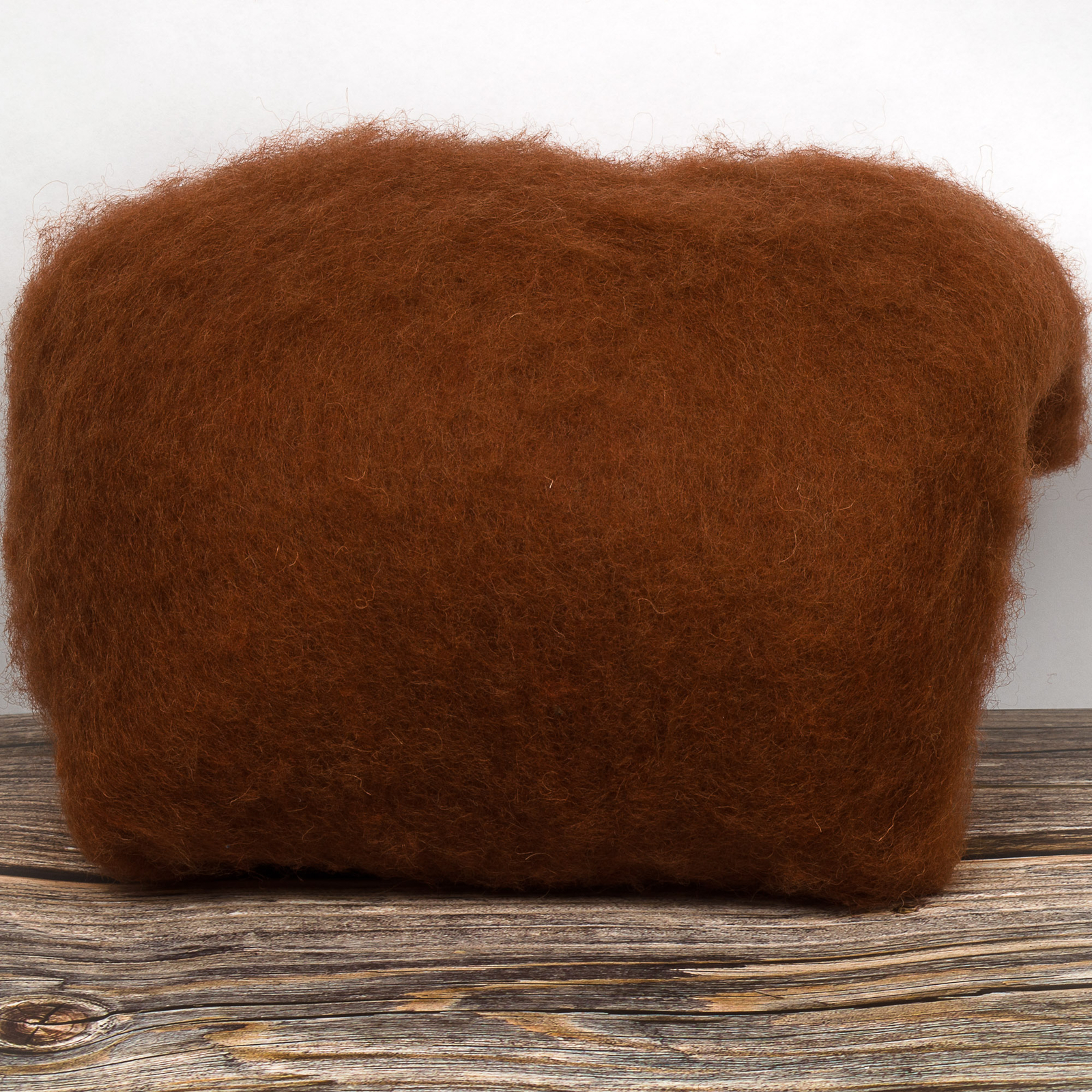 Maori Batt (Dyed Siena) DHG 100g felting spinning fibre wool art craft Brown