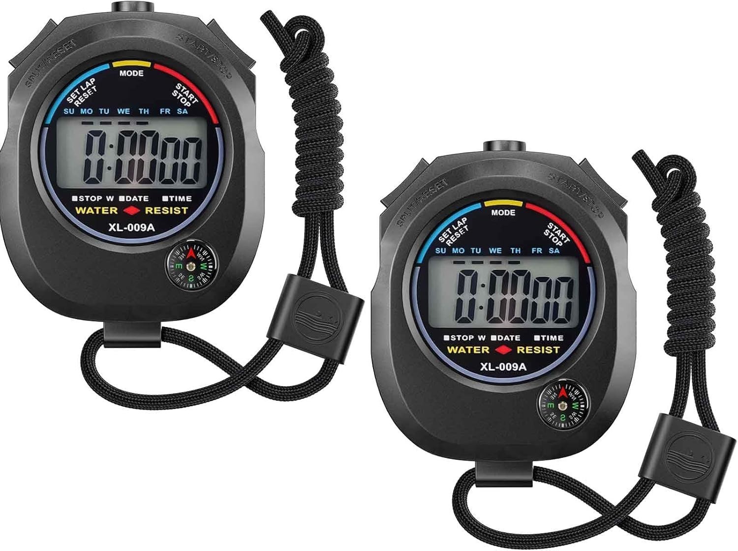 Lightweight Stopwatch with Lap Split & Alarm - Ideal for Training Sessions