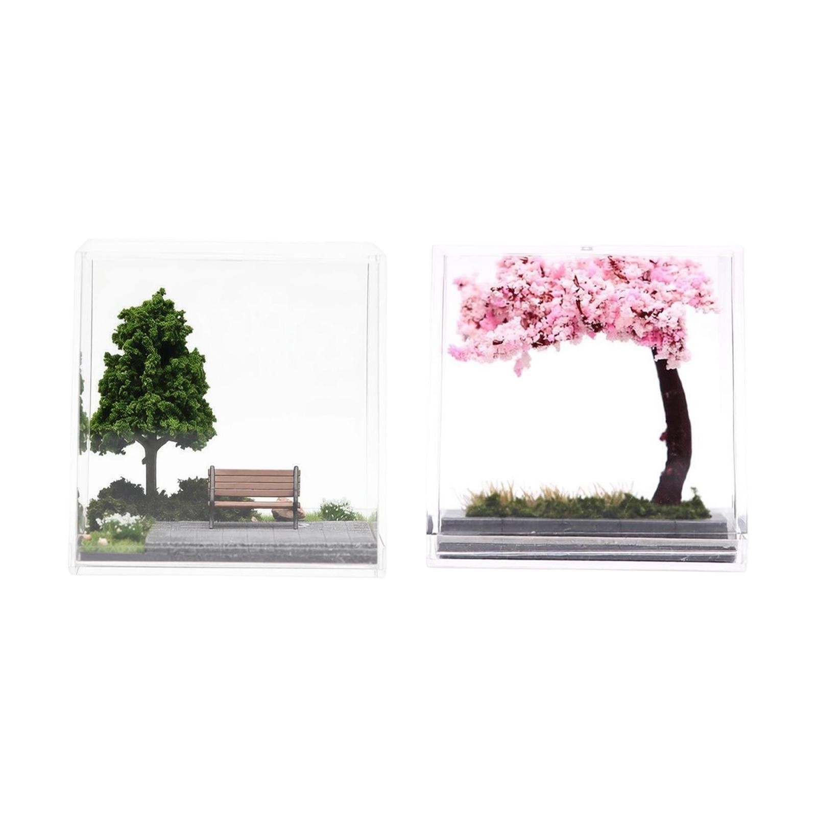 1:64 Scale Miniature Figure Display Case Micro Landscape Decor Organizer