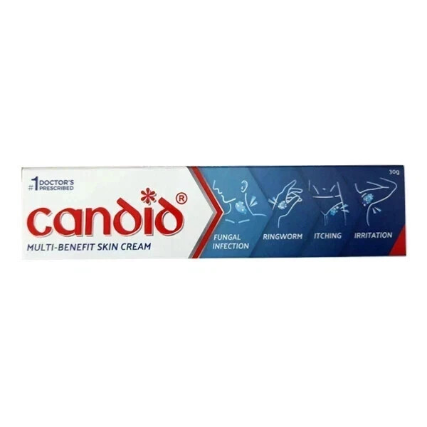 Candid Cream 30gm used in the treatment of fungal skin infections (Pack 1)