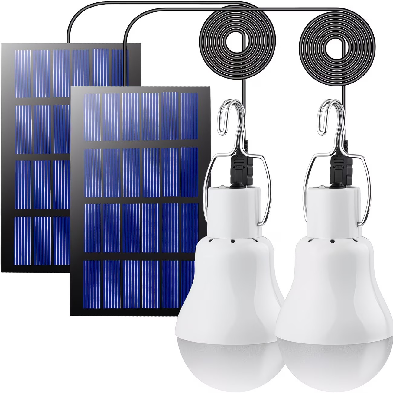 2pcs Solar LED Light Bulb Lamp | Indoor Outdoor Energy Saving