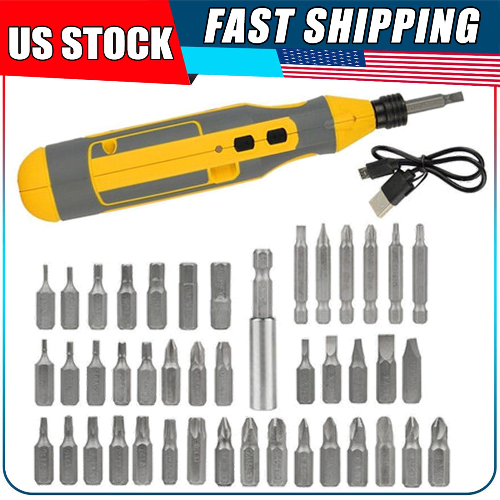45IN1 Rechargeable Mini Screwdriver Bit Set Cordless Electric Screwdriver Kit