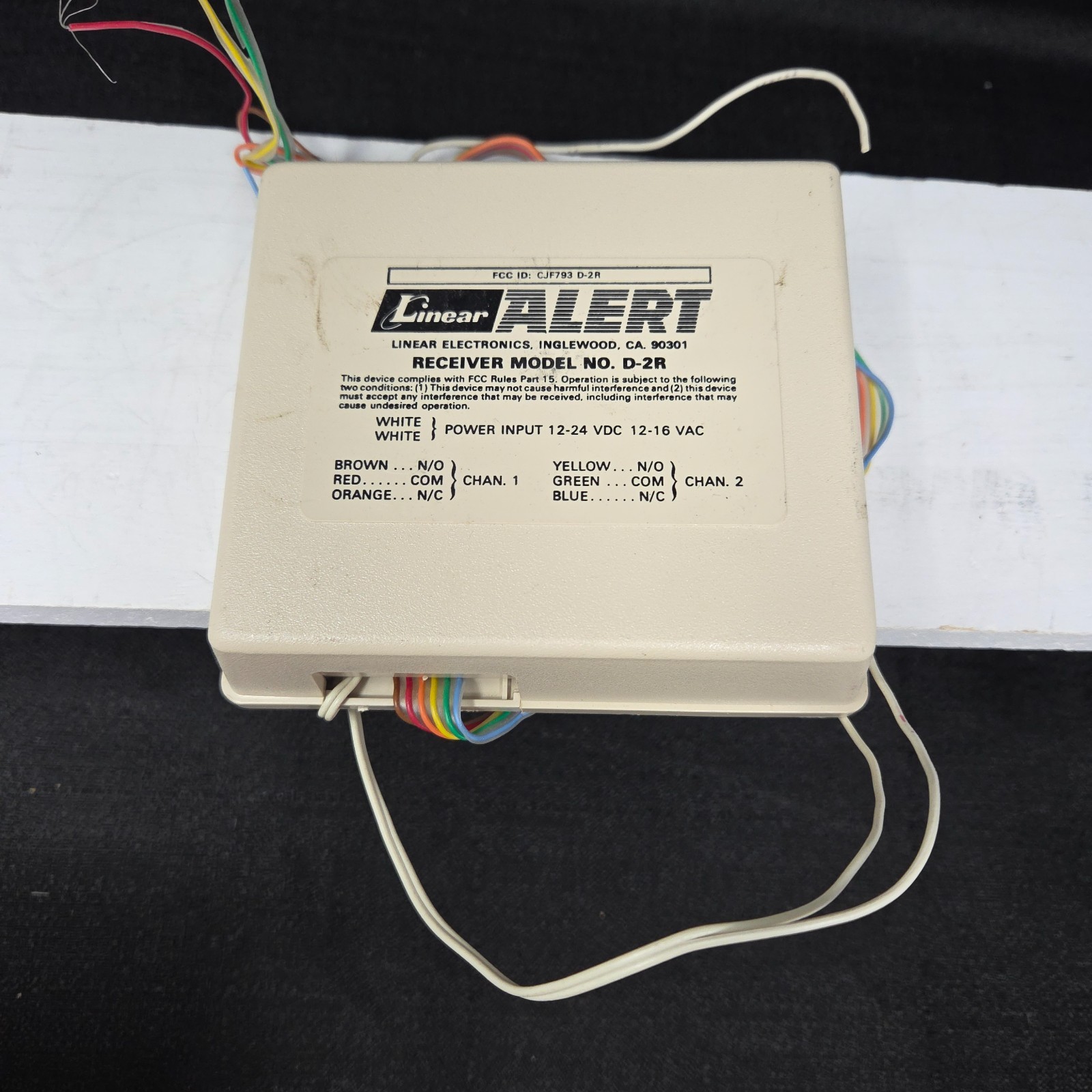 Linear Alert Security System D-2R Receiver Only Used Good Shape See Pics
