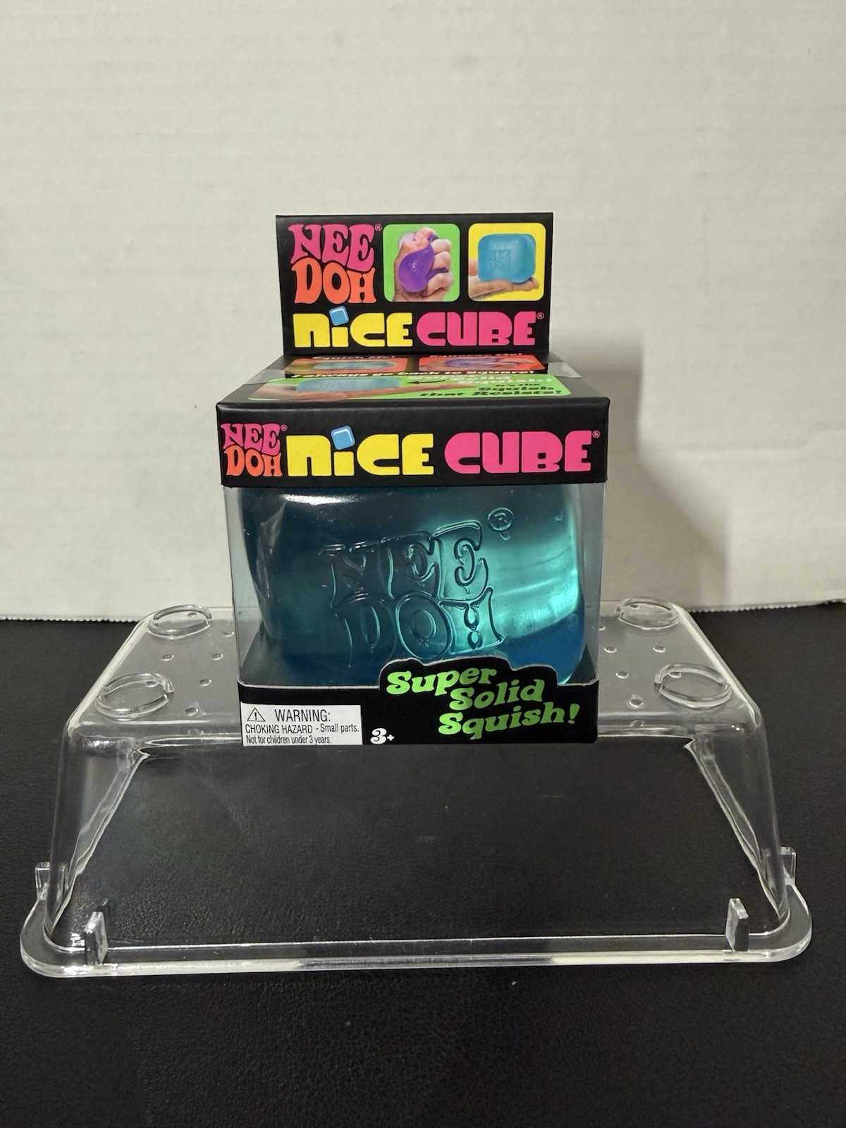 Nee Doh Nice Cube - Super Solid Squish! (Blue) - Brand New/Factory Sealed! CE