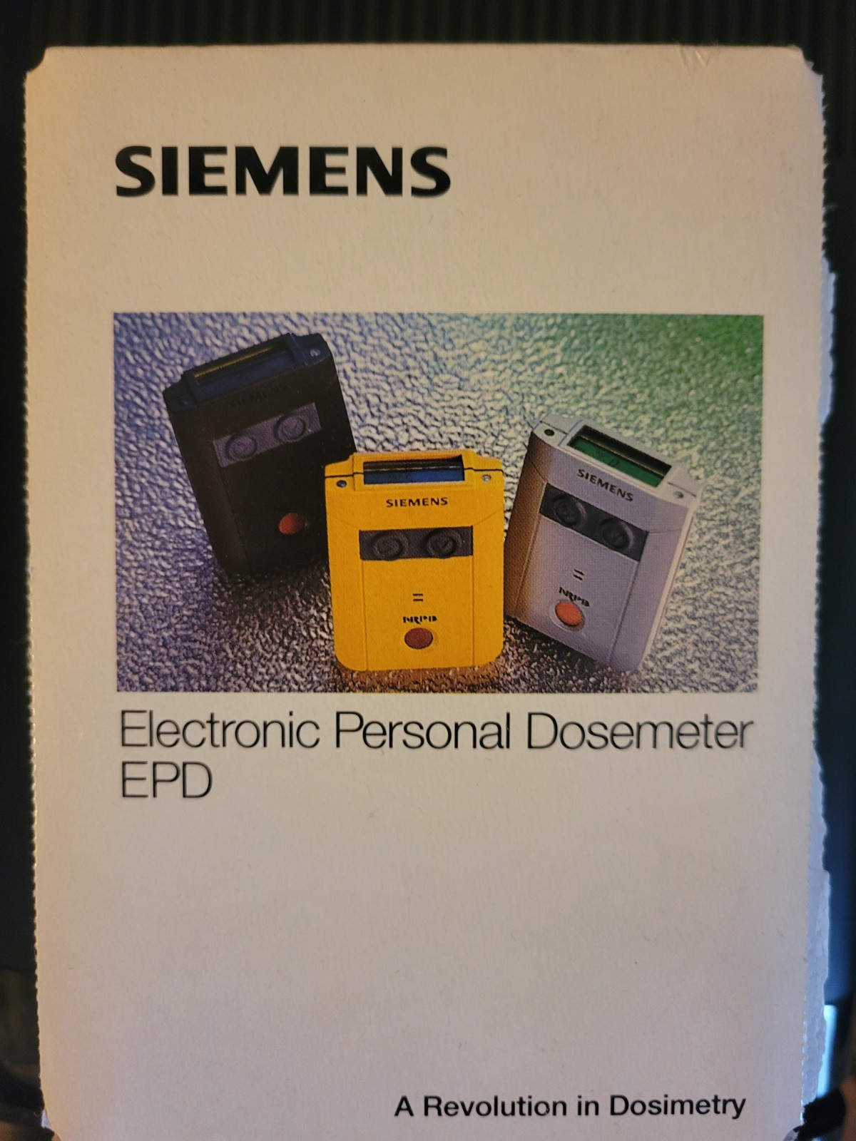 Boxed Siemens EPD1 High Range Dosimeter, Energy Compensated Diode Detector