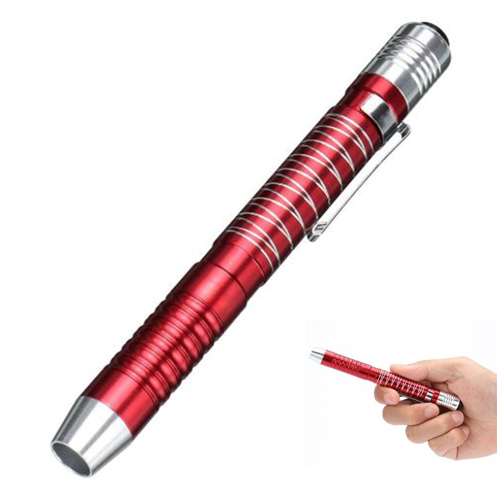 LED Pen Flashlight Aluminum Alloy 7.1 cm Long for Camping Hiking