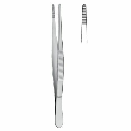 12 DRESSING Forceps, Standard Pattern, 5.5", Straight Serrated Tips, Premium
