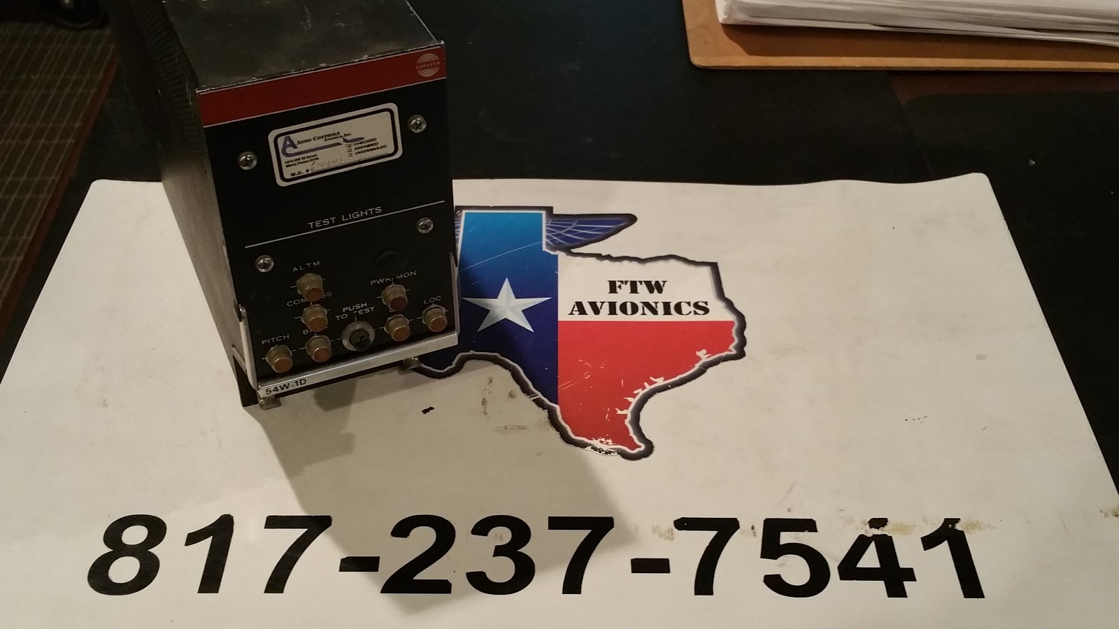 WARNING MONITOR, 54W1D, 522-3949-001, as removed