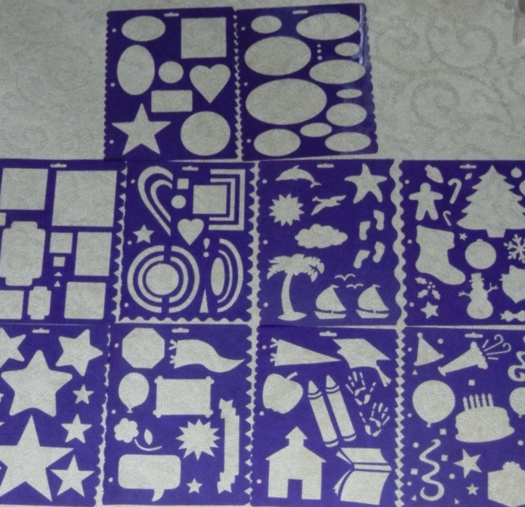 MEGA MEGA 10 Template Set By Westrim Crafts 2003 Crafters Must Have FUN Set EUC