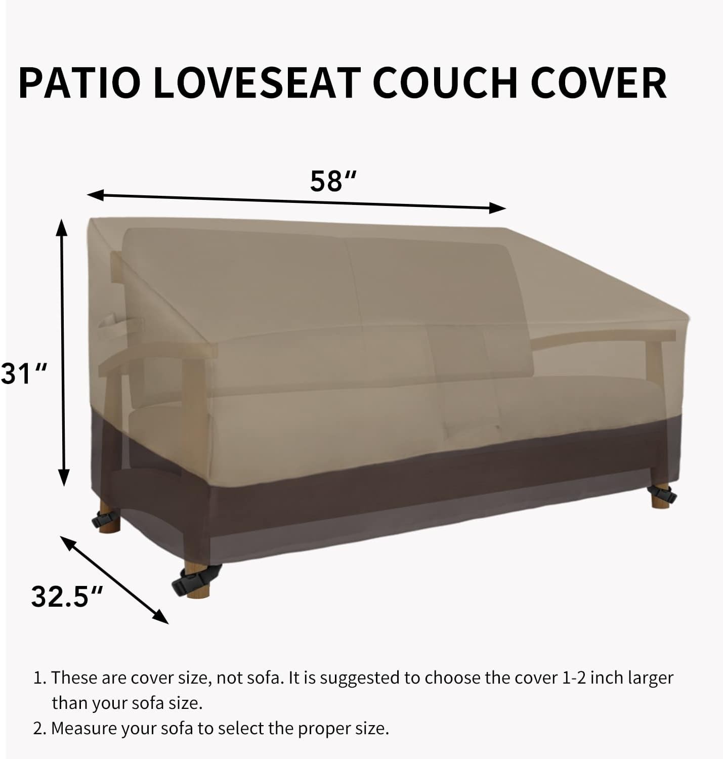 Easy Going Patio Chair Cover Bundles Ottoman