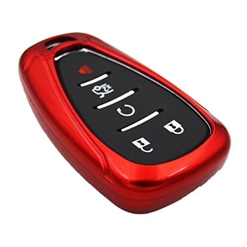 Smart Key Fob Cover for Chevrolet Chevy Malibu Camaro Trax Traverse Sonic red