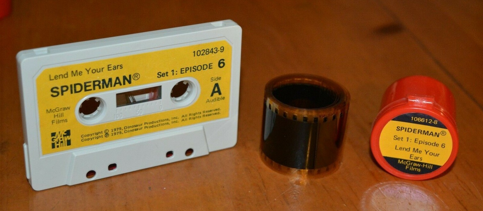 RARE McGRAW-HILL SPIDER-MAN READING MOTIVATION KIT FILM & TAPE LEND ME YOUR EARS