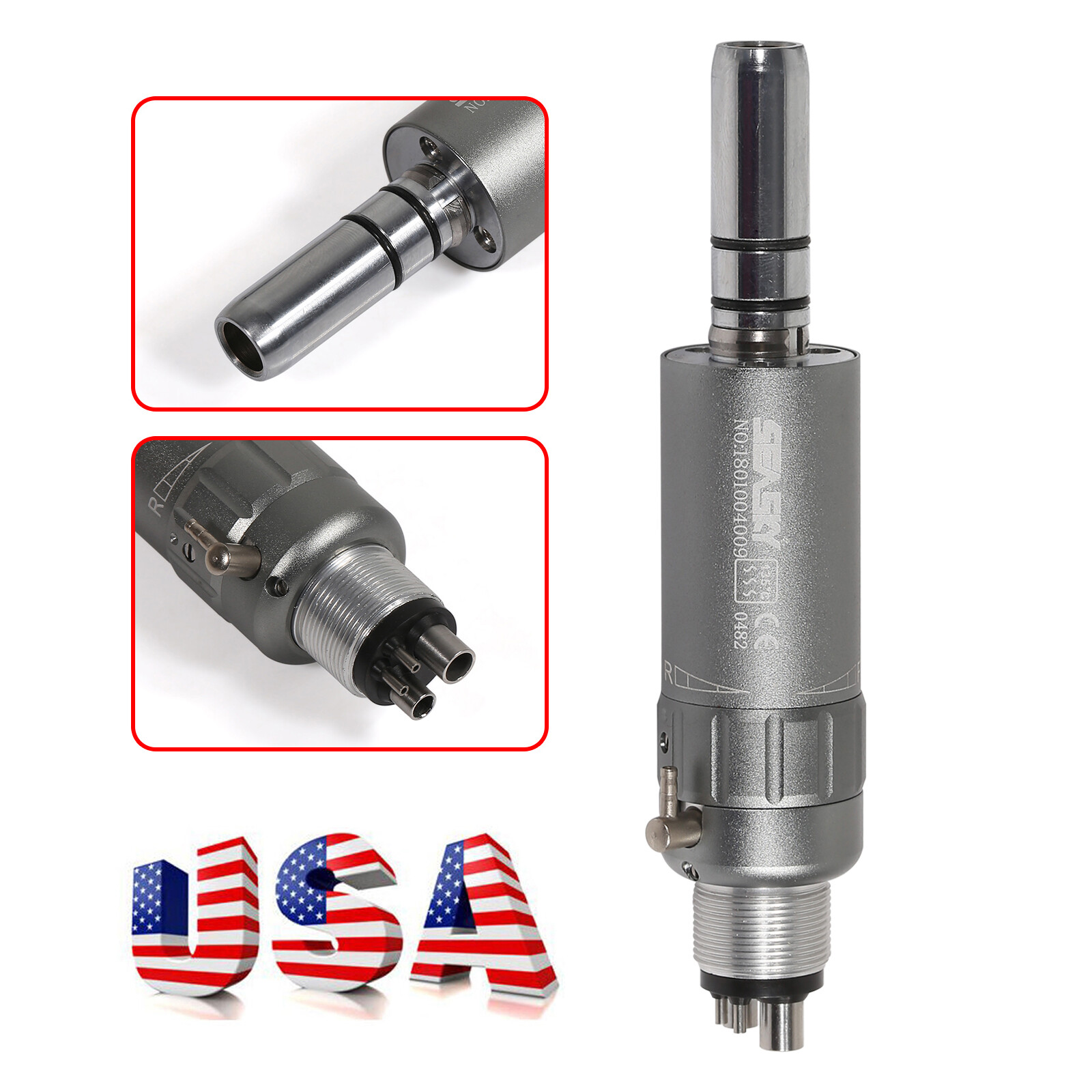 NSK Style Dental Low Speed Contra angle Handpiece Push with Air motor 4 Hole YAD