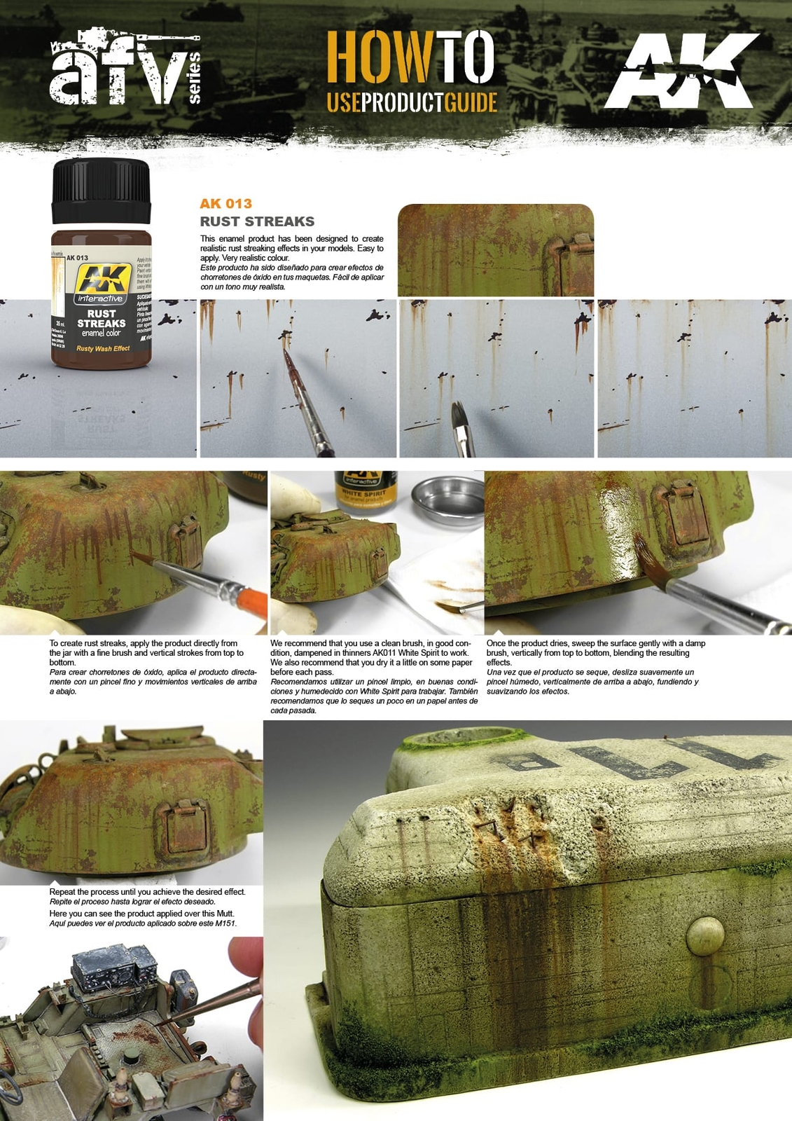AK Interactive AK013 Weathering Rust Streaks Enamel 35ml - US