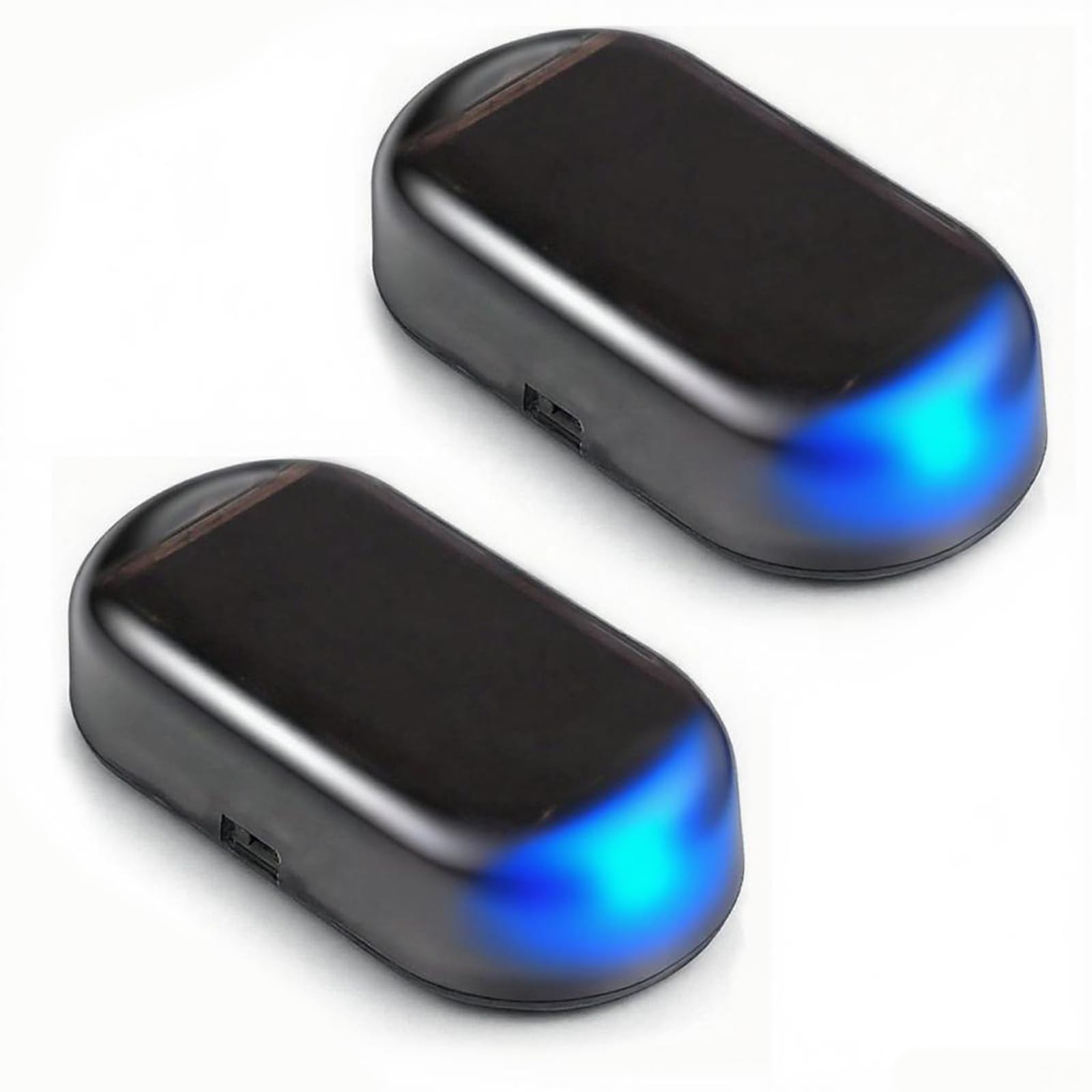 Powstro Solar Car Alarm LED Light, 2Pack Power Simulated black