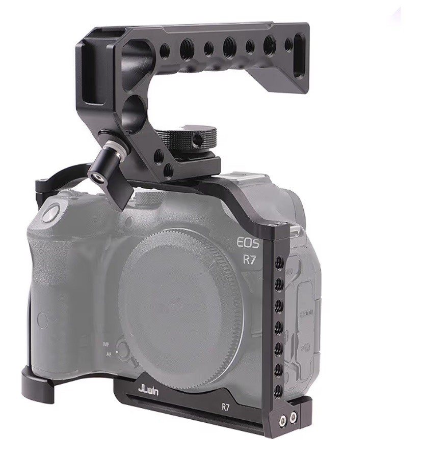 Hersmay Camera Cage w/ Top Handle for Canon EOS R7 Arca Swiss DJI RS3 Cage