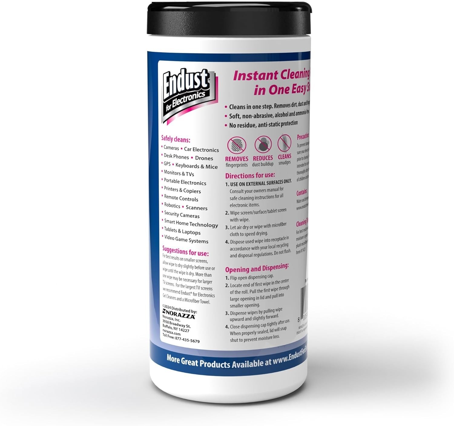259000 Anti-Static Pop-Up Wipes 70-ct