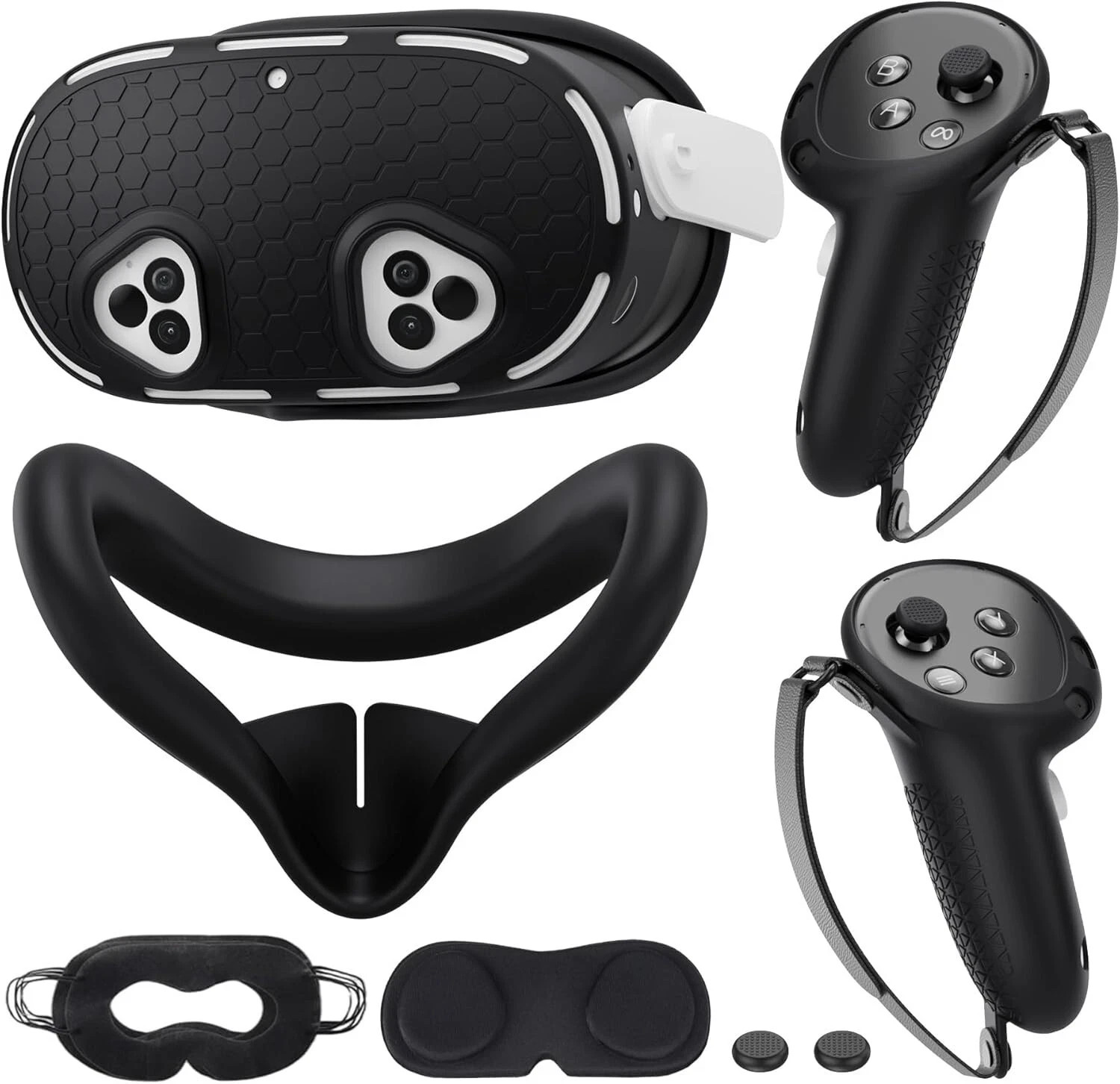 Silicone Cover Set Compatible with Meta/Oculus Quest 3s Accessories VR Silico...