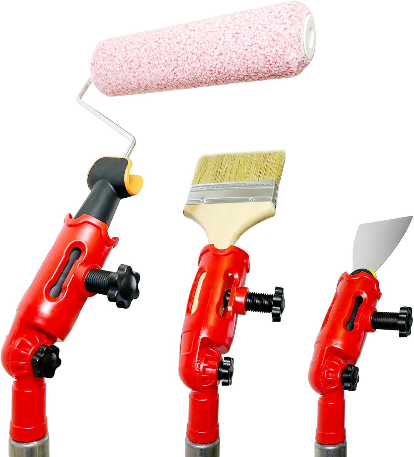 Multi-Angle Paint Brush Extender for High Ceiling,Extension Pole Red