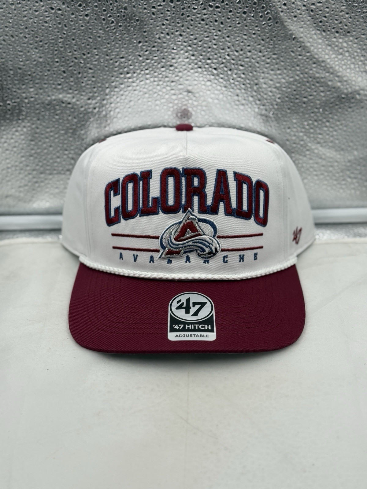 Colorado Avalanche NHL '47 White Two Tone Roscoe Hitch Adjustable Snapback Hat