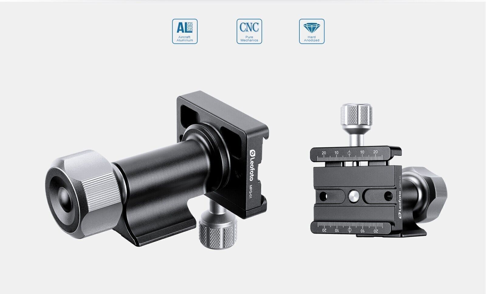 Leofoto MPG-01 Monopod Head Side Mount | 360° Panning / Arca