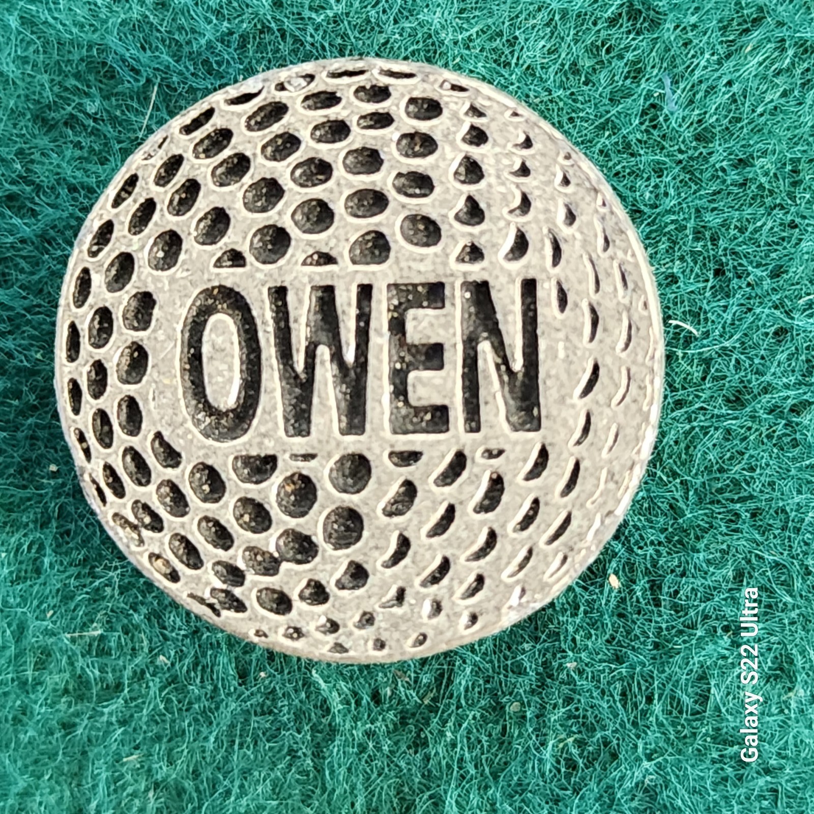 Personalized Metal Golf Ball Marker for Owen