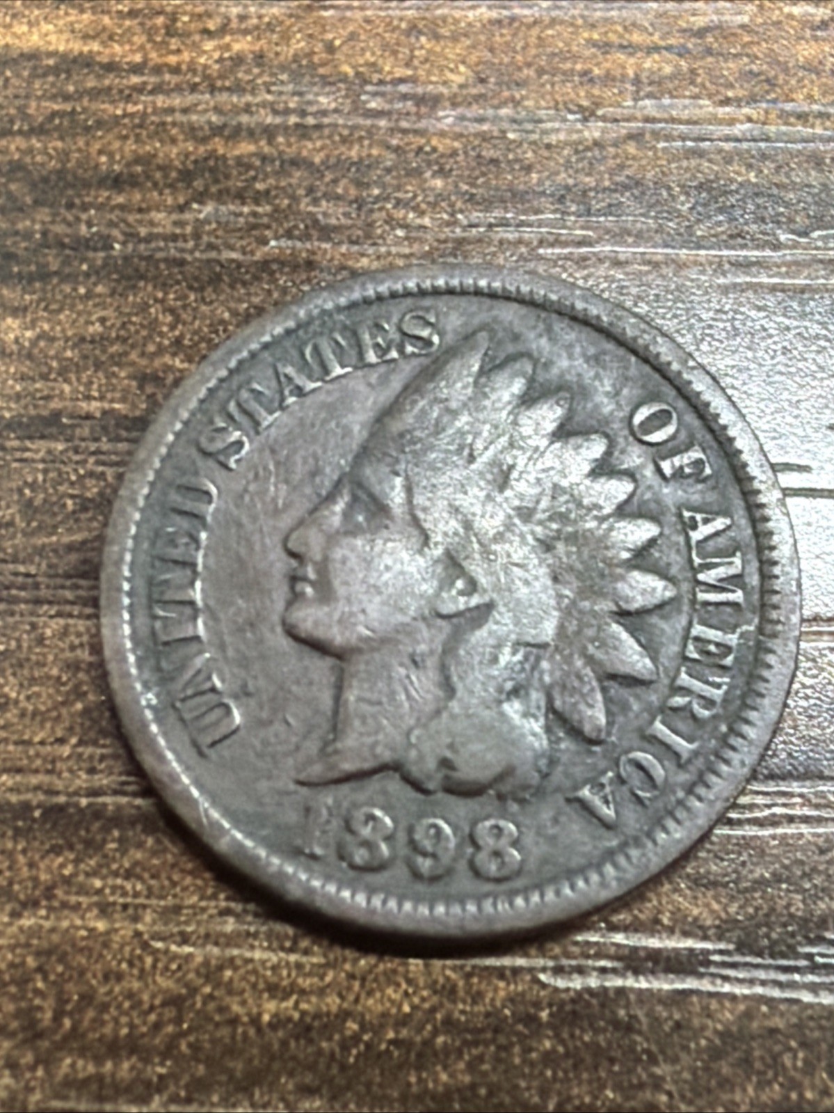 1898 1C Indian Penny Cent  BN Actual Coin Solid Pricing Very Fine