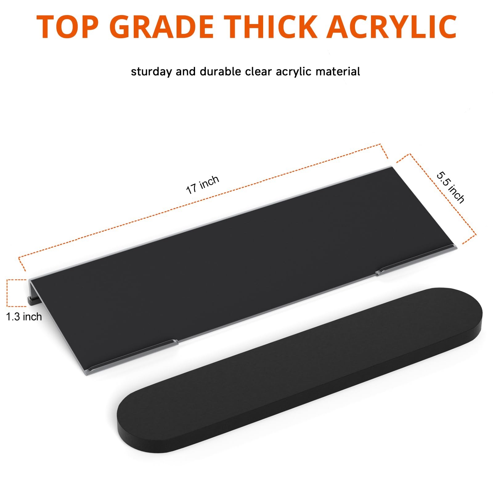 Ergonomic Computer Keyboard Stand Tilt PC Riser Acrylic Tray Holder Black
