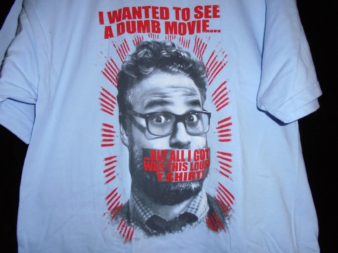 TeeFury Interview LARGE "Cancelled Interview" Parody Shirt LIGHT BLUE