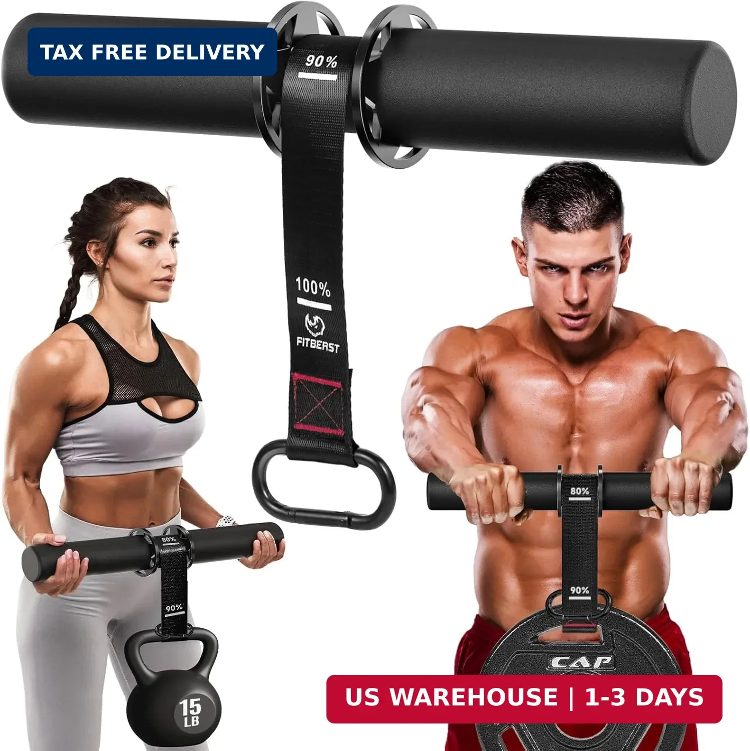 Forearm Strengthener & Wrist Roller - Forearm Strength Trainer with Thi