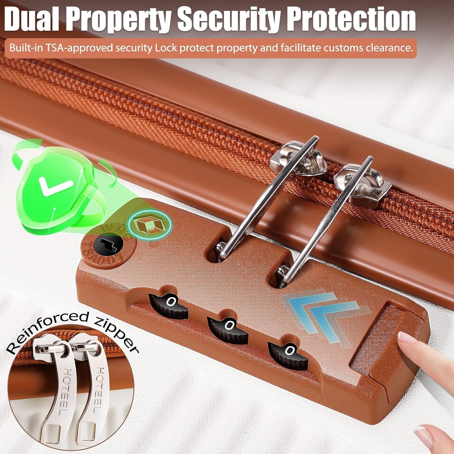 Luggage Sets 3 Piece, Suitcases with Wheels, Hardshell Suitcase Set, PC+ABS NEW\