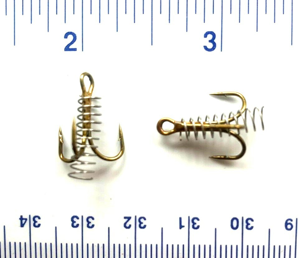50 Gerry's Tackle 2X Strength Bronze Dough Bait Treble Fish Hooks Size 8
