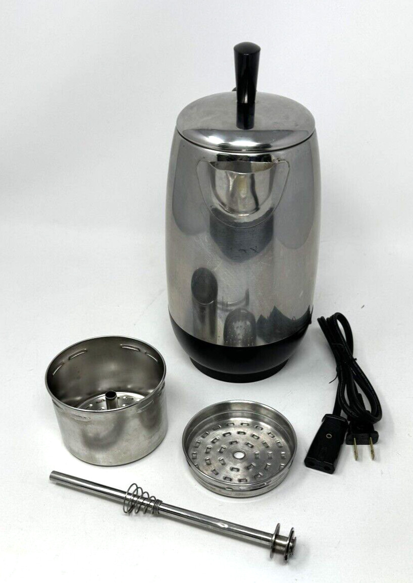 FARBERWARE SUPERFAST 8 CUP COFFEE POT ELECTRIC PERCOLATOR MODEL 138 NEW CORD