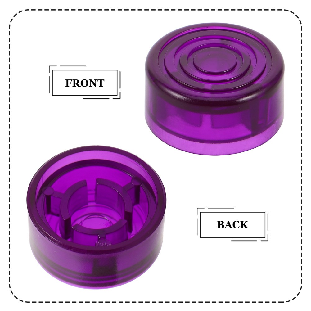 15Pcs Reusable Plastic Guitar Pedal Knobs ABS Purple Footswitch Protection Caps