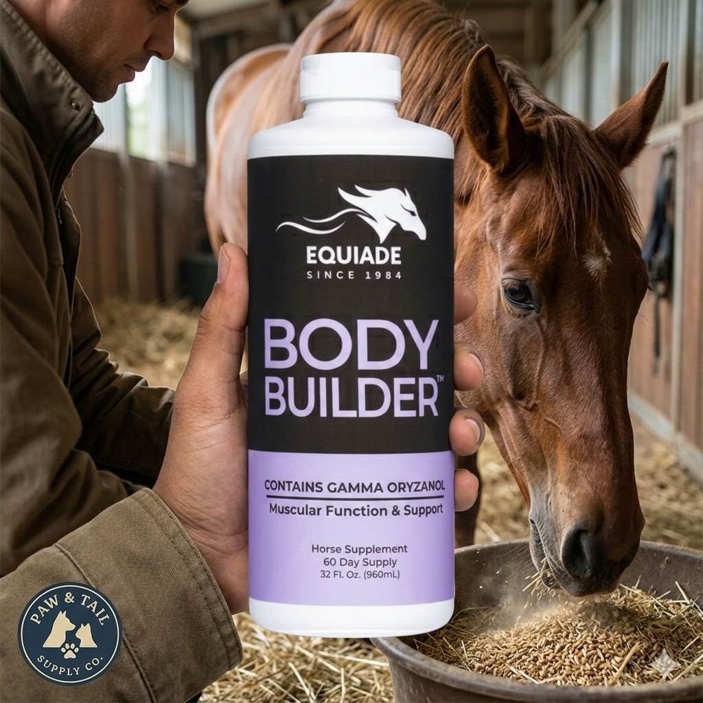 Equiade Body Builder Oil Supplement 32 oz. Horses Dogs Livestock Coat & Muscle