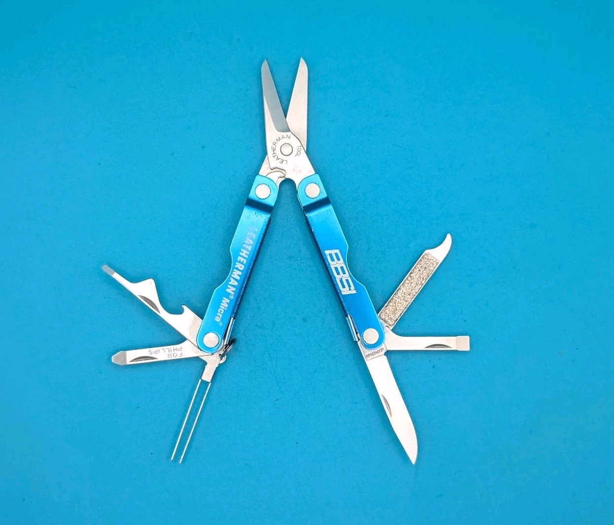Leatherman Micra Multi-Tool, Knife, Scissors, Key Ring, Blue!