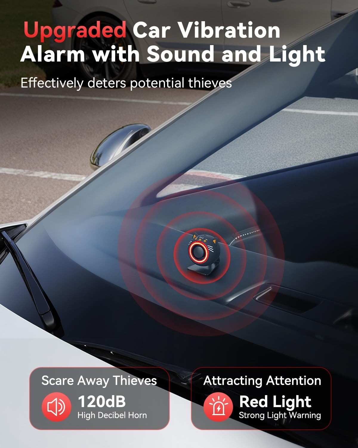 120dB Car Alarm System with Motion Sensor, Anti-Theft Device, Wireless Remote &