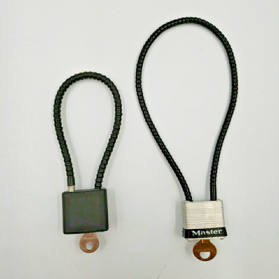 Braided Trigger Cable Gun Lock Lot of 2 Scratch Resistant Keyed Master Lock Vtg