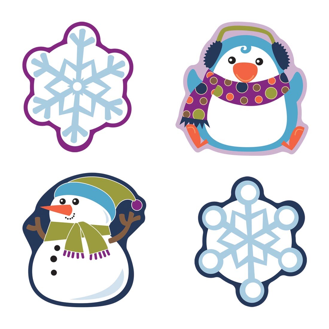 Winter Mix Assorted Colorful Cut-Outs by Carson Dellosa