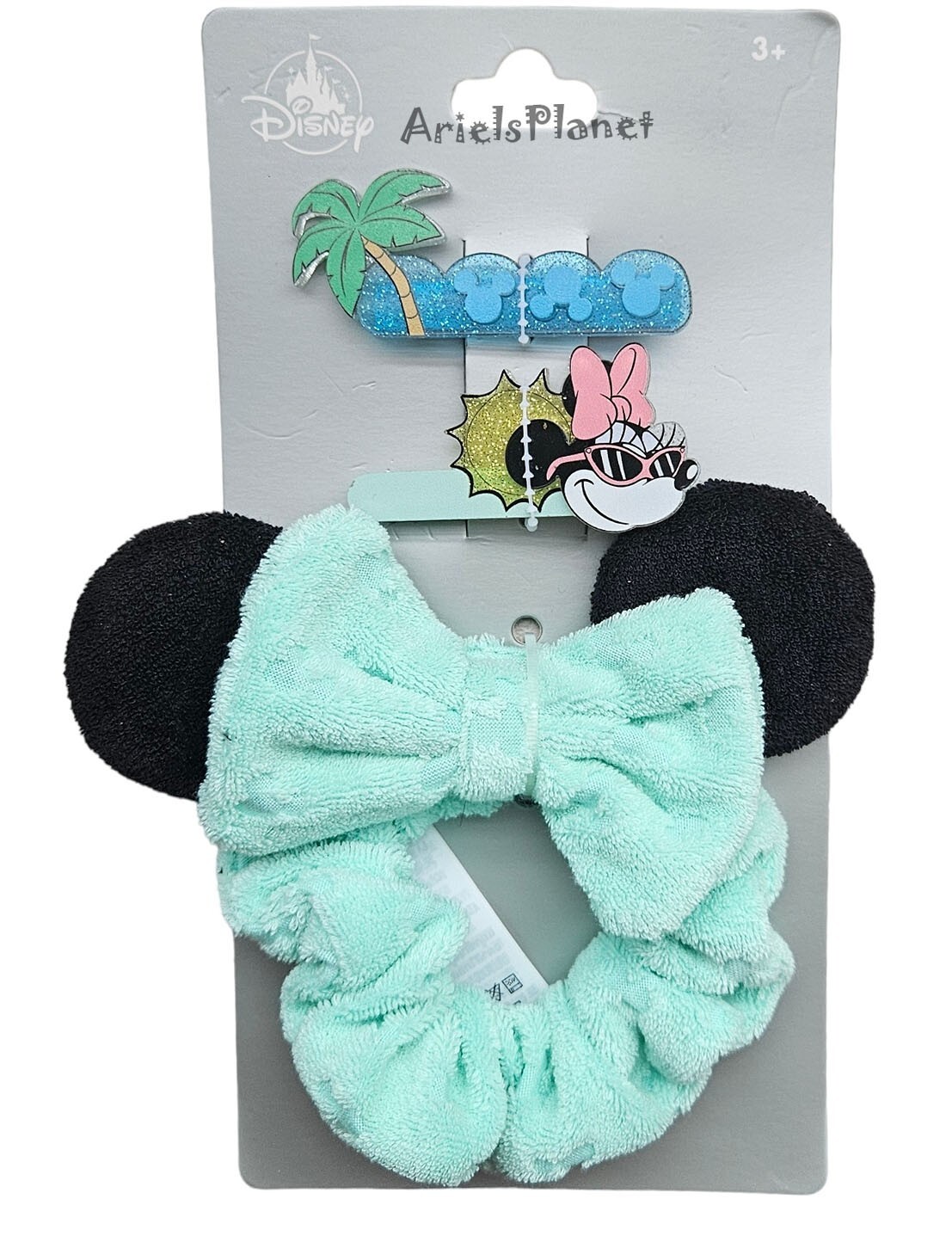Disney Parks Minnie Mouse Ear Vacation 3 Piece Hair Accessory Set