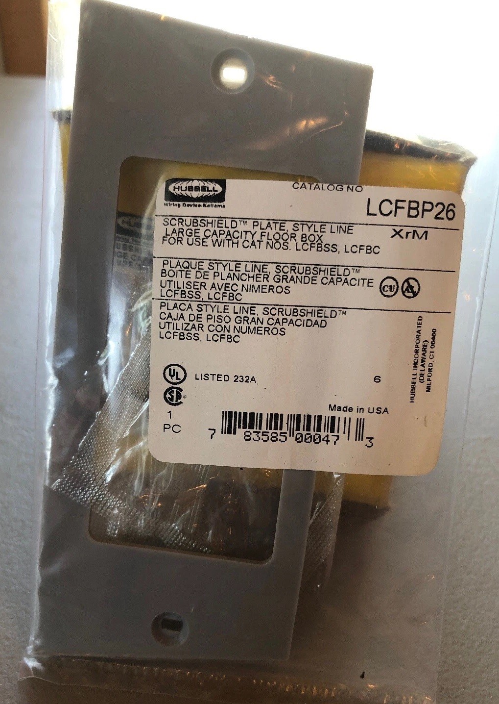Lot Of 9/Hubbell LCFBP26 Scrubshield Plates Large Capacity
