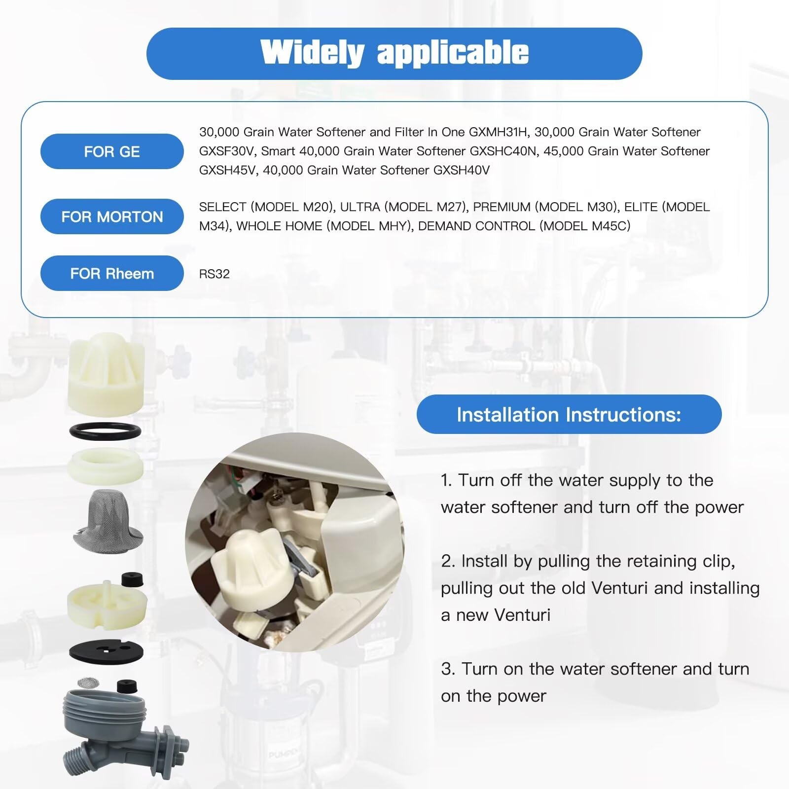 Nozzle And Venturi Assembly 7187065 For Kenmore,Whirlpool Water Softeners