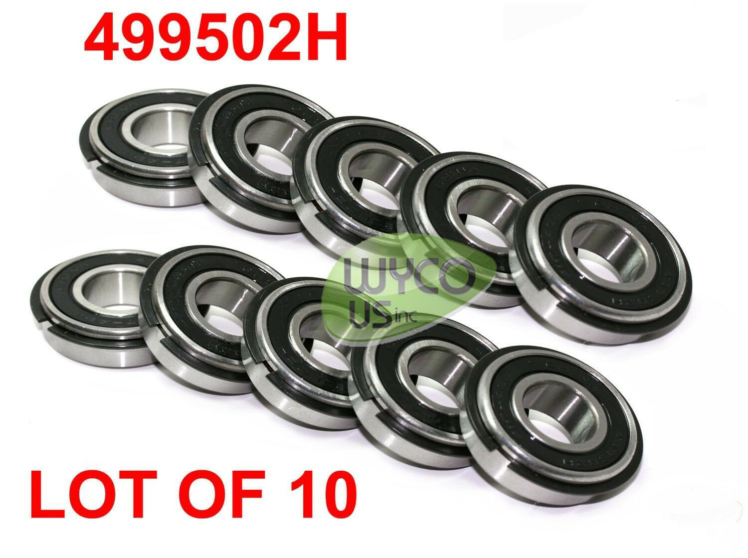 TEN 499502H SEALED WHEEL BEARINGS W/ SNAP RING, SIZE 5/8" ID x 1-3/8" OD