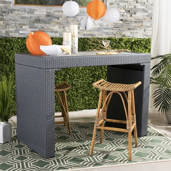 Safavieh LEDA RATTAN BARSTOOL, Reduced Price 2172723946 WIK6511A