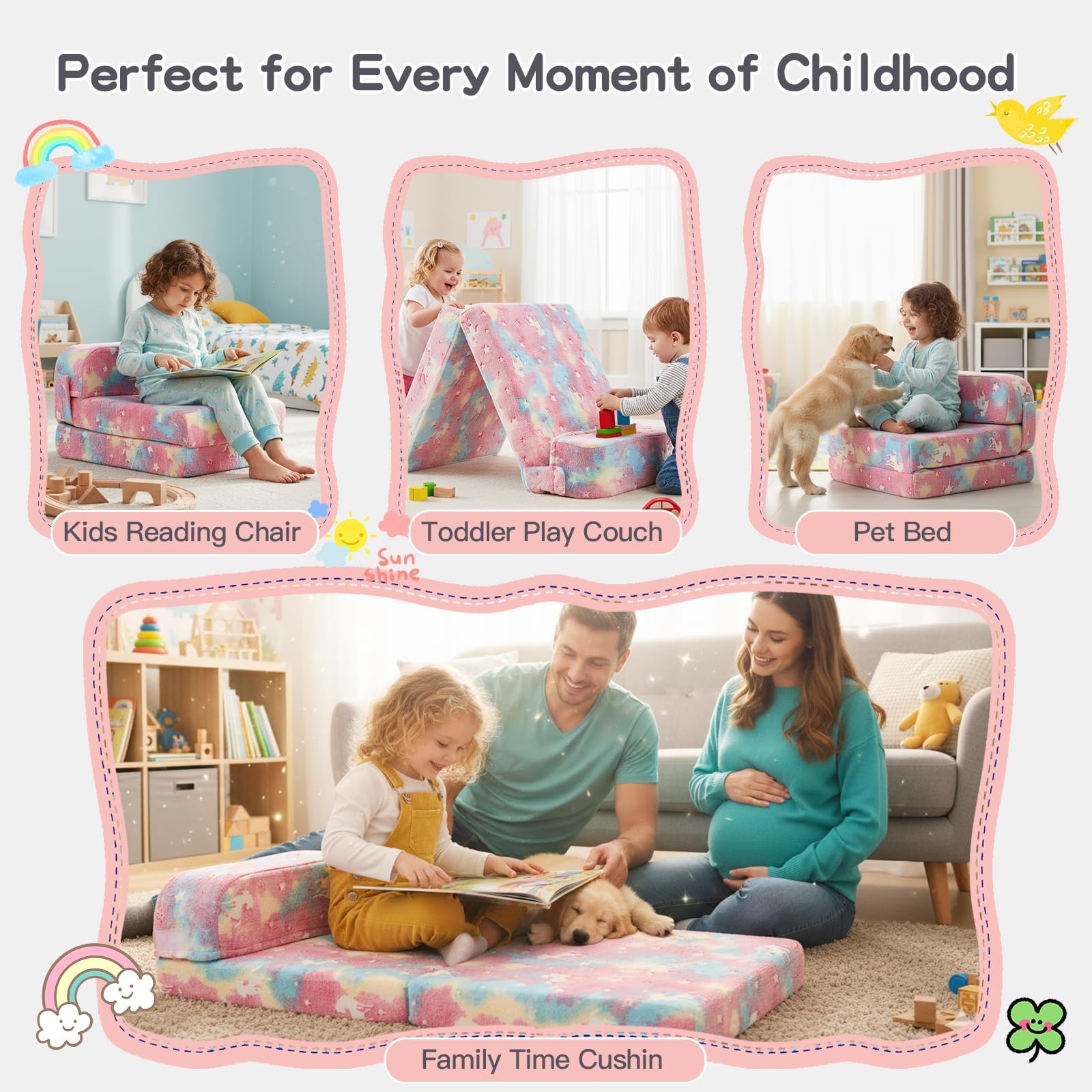 Folding Sofa Bed for , Fold Out Couch Bed with Removable Cover, Futon Sleeper...